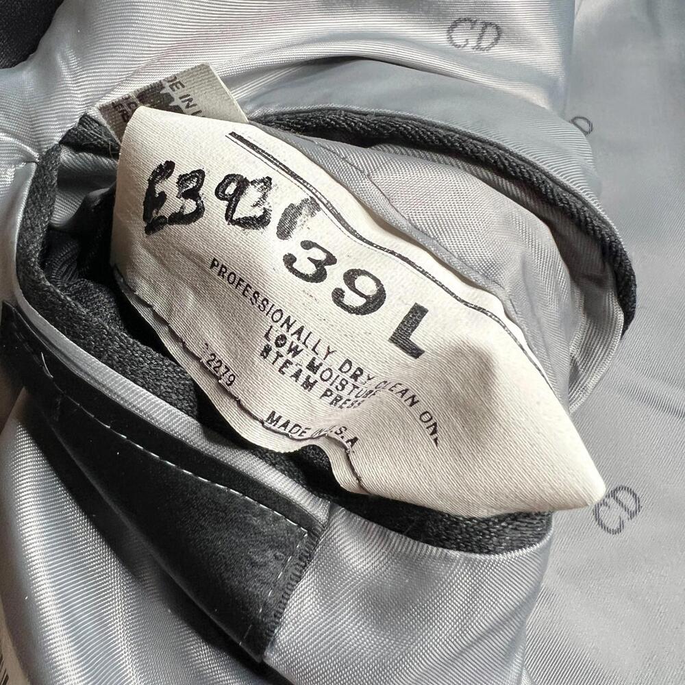 Rare Vintage Dior Monsieur Blazer 39L‎ Gray Pinstripe Wool Satin Lapel Boston - Picture 5 of 12